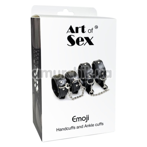 Фиксаторы для рук и ног Art of Sex Emoji, черные