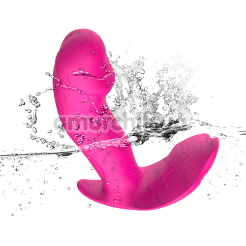 Вібратор з пульсацією і підігрівом Foxshow Silicone Panty Vibrator And Pulsator, рожевий