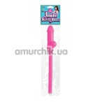 Коктейльная трубочка в форме пениса Jumbo Sucking Straw розовая - Фото №1