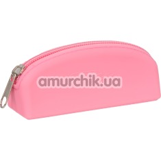 Сумка для хранения секс-игрушек PowerBullet Silicone Storage Zippered Bag, розовая - Фото №1
