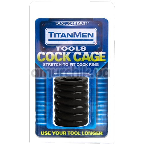 Насадка на пенис Titanmen Tools Cock Cage, черная