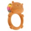 Виброкольцо Happy Hippo, оранжевое - Фото №1