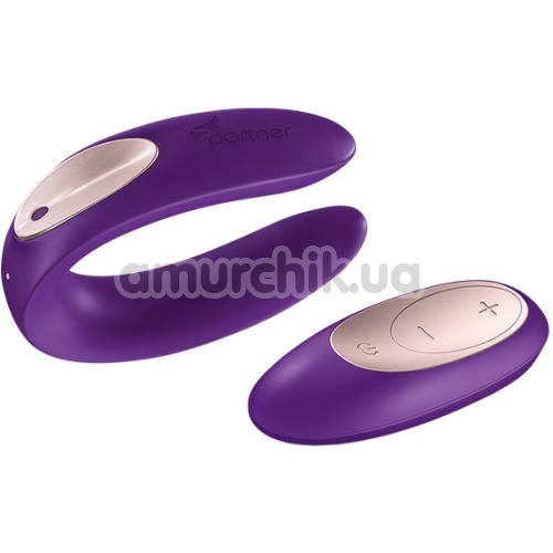 Вибратор с дистанционным управлением Satisfyer Double Plus Remote, фиолетовый - Фото №1