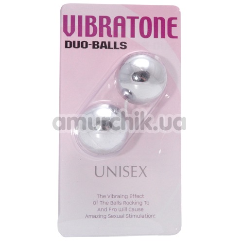 Вагинальные шарики Vibratone Unisex Duo Balls серебряные