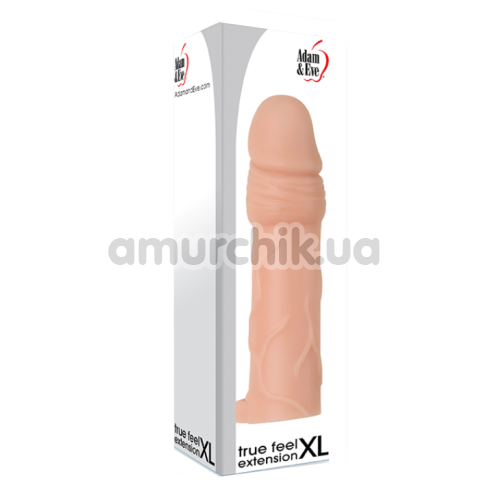Насадка на пенис Adam & Eve True Feel Extension XL, телесная