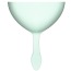 Набір з 2 менструальних чаш Satisfyer Feel Good, світло-зелений - Фото №8