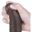 Фаллоимитатор Sliding-Skin Dual Layer Dong 7.5 с мошонкой, коричневый - Фото №12