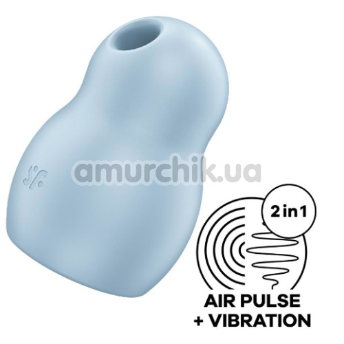 Симулятор орального секса для женщин с вибрацией Satisfyer Pro To Go 1, голубой