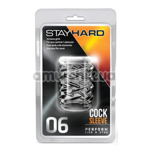 Насадка на пенис Stay Hard Cock Sleeve 06, прозрачная
