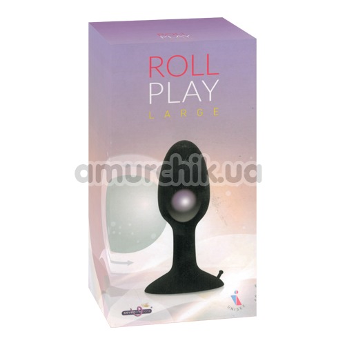 Анальная пробка Roll Play Large, черная