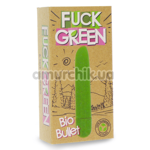 Кліторальний вібратор Fuck Green Bio Bullet, зелений