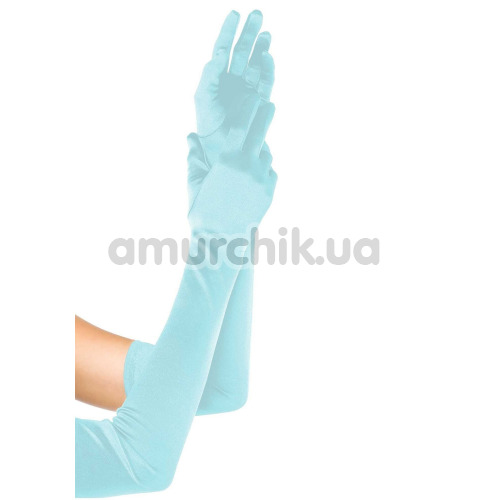 Перчатки Leg Avenue Extra Long Opera Length Satin Gloves, голубые