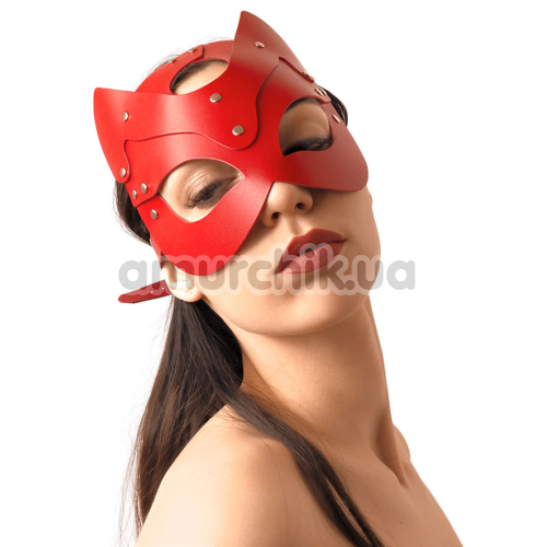 Маска Кошечки Art of Sex Cat Mask Leather, красная
