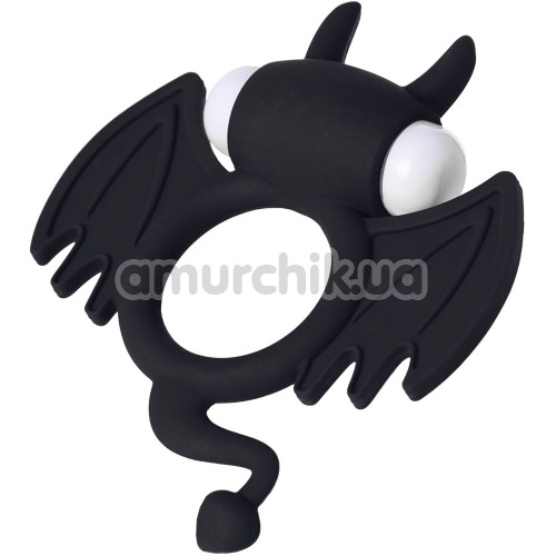 Эрекционное кольцо с вибрацией JOS Cocky Devil, черное