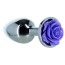 Набор из вибропули и анальной пробки с фиолетовой розочкой Power Bullet + Lux Active Rose Anal Plug - Фото №2