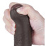 Фалоімітатор Sliding-Skin Dual Layer Dong 7 с закритою голівкою, коричневий - Фото №12