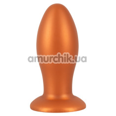 Анальная пробка Anos Big Soft Butt Plug, оранжевая - Фото №1