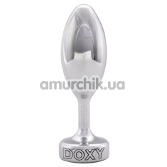Анальна пробка Doxy Smooth Butt Plug, срібна - Фото №1