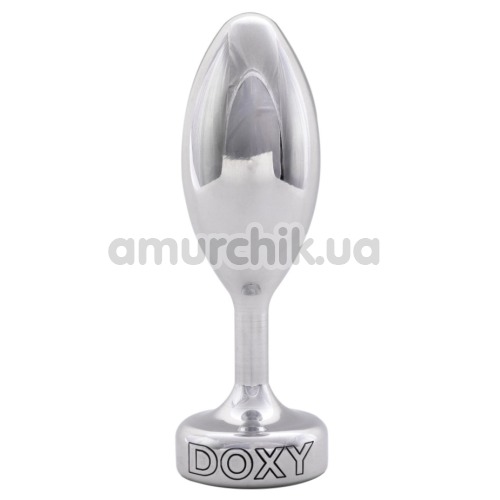 Анальна пробка Doxy Smooth Butt Plug, срібна - Фото №1