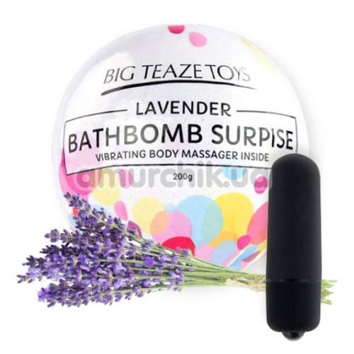 Бомбочка для ванны с вибропулей Big Teaze Toys Bath Bomb Surprise Lavender - Фото №1