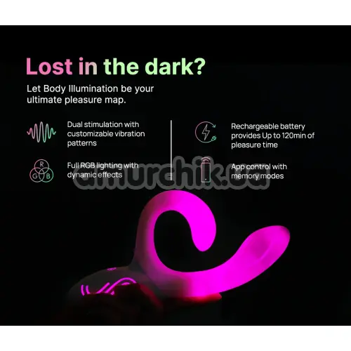 Вибратор с подсветкой Illumination The Rabbit, белый