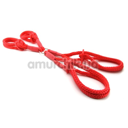 Фиксаторы для рук и ног Japanese Silk Rope Hogtie, красные
