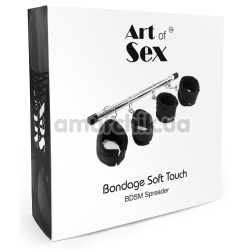 Фиксаторы для рук и ног Art of Sex Bondage Soft Touch BDSM Spreader, черные