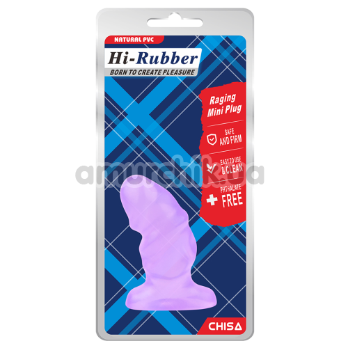 Анальная пробка Hi-Rubber Raging Mini Plug, фиолетовая