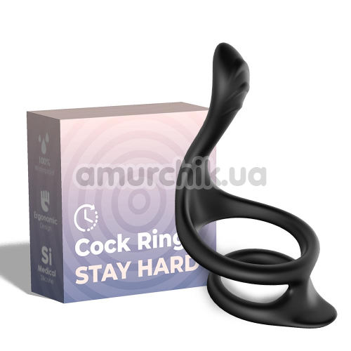 Эрекционное кольцо для члена Cock Ring Stay Hard, черное