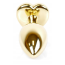 Анальная пробка с черным кристаллом Exclusivity Jewellery Gold Heart Plug, золотая - Фото №3