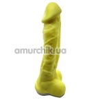 Мыло в виде пениса с присоской Чистий Кайф XL, жёлтое - Фото №1