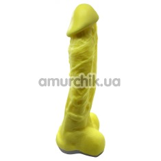 Мило у вигляді пеніса з присоскою Чистий Кайф XL, жовте - Фото №1