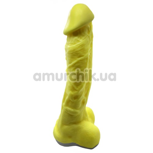 Мыло в виде пениса с присоской Чистий Кайф XL, жёлтое - Фото №1