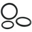 Набір ерекційних кілець для члена Trinity Vibes Black Triple Cock Ring Set, чорний - Фото №1