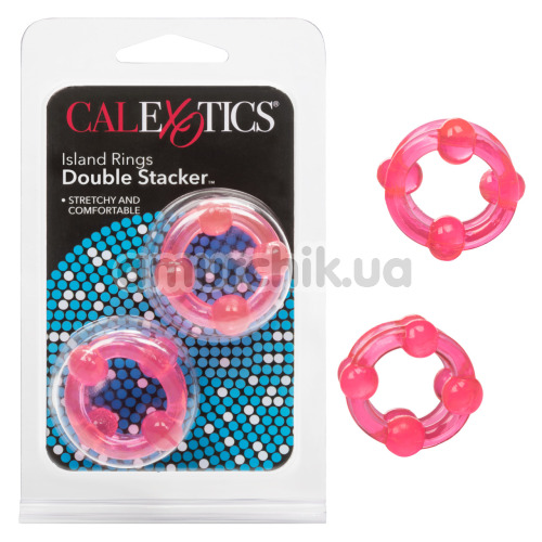 Набір ерекційних кілець Island Rings Double Stackers рожевий, 2 шт