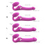 Безремневий страпон із вібрацією Strap-On-Me Multi Orgasm Bendable Strap-On M, рожевий - Фото №8