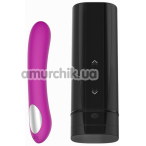 Набор из интерактивного мастурбатора Kiiroo Onyx+ и вибратора для точки G Kiiroo Pearl 2, розовый - Фото №1