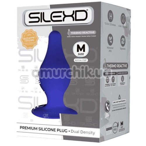 Анальная пробка SilexD Premium Silicone Plug Model 2 Size M, синяя