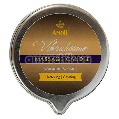 Масажна свічка Amor Vibratissimo Massage Candle Caramel Cream - карамельний крем, 50 мл