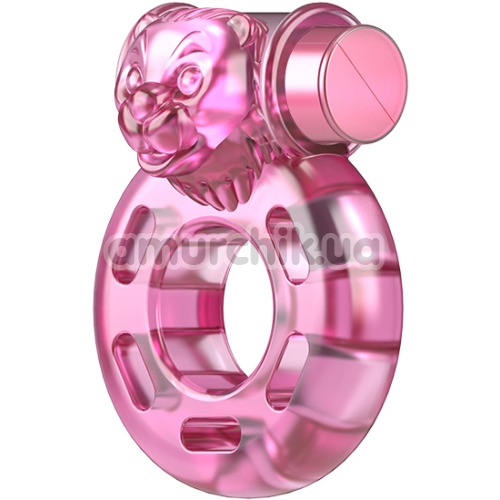 Виброкольцо Vibration ring Bear Pink, розовое