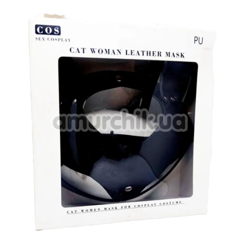 Маска Кошечки Cat Woman Leather Mask, чорна