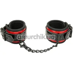 Фіксатори для рук Whipsmart Heartbreaker Deluxe Buckle Love Cuffs, чорно-червоні - Фото №1