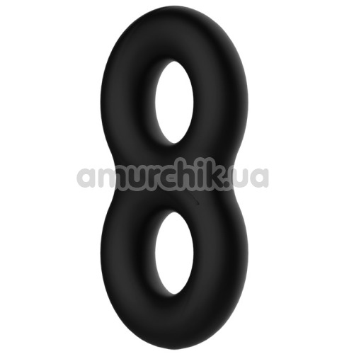 Эрекционное кольцо Crazy Bull Super Soft Silicone Double II Cock Ring, черное