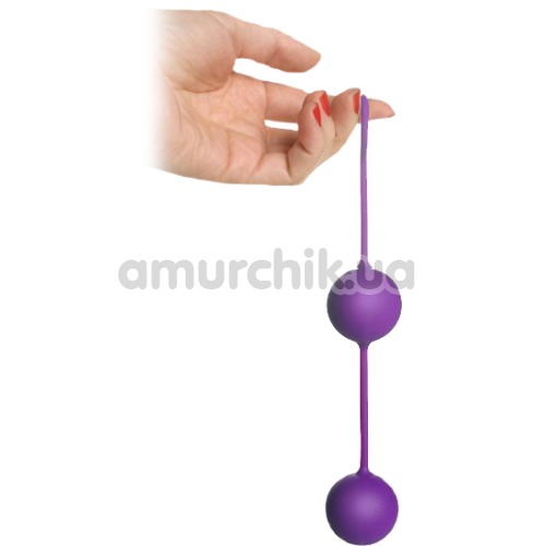 Вагинальные шарики Frisky Super Sized Silicone Benwa Kegel Balls, фиолетовые