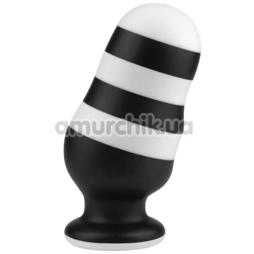 Анальна пробка Love Toy X-Missioner Butt Plug 7, чорно-біла
