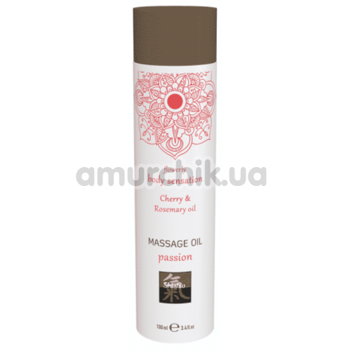 Масажна олія Shiatsu Body Massage Oil Cherry & Rosemary Oil - вишня і розмарин, 100 мл - Фото №1