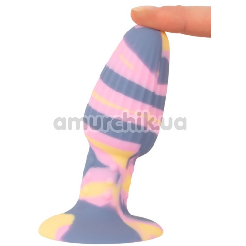 Анальная пробка Coloгful Joy Tricolour Butt Plug, разноцветная