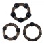 Набор из 3 эрекционных колец Linx Easy Squeeze Cock Ring Set, черный - Фото №1
