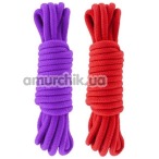 Набір мотузок sLash Bondage Rope Submission 5 м, червоно-фіолетовий - Фото №1