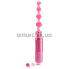 Анальная цепочка с вибрацией Pleasure Beads розовая - Фото №1